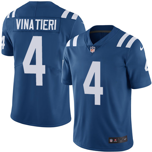 Indianapolis Colts #4 Limited Adam Vinatieri Royal Blue Nike NFL Home Men Vapor Untouchable jerseys->indianapolis colts->NFL Jersey